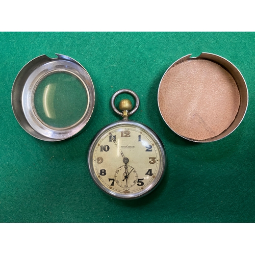 92 - Jaeger LeCoultre Military Pocket Watch with XX Pilots Mark, G.S.T.P. 265253 - Working