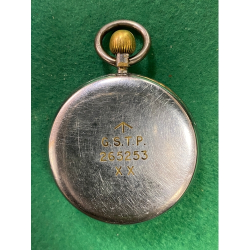 92 - Jaeger LeCoultre Military Pocket Watch with XX Pilots Mark, G.S.T.P. 265253 - Working