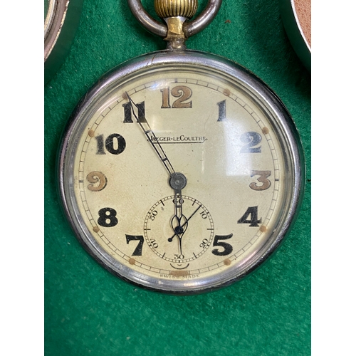 92 - Jaeger LeCoultre Military Pocket Watch with XX Pilots Mark, G.S.T.P. 265253 - Working