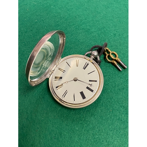 95 - 1898 Silver Fusee Pocket Watch, working with Key