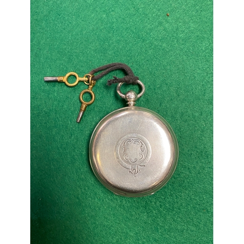 95 - 1898 Silver Fusee Pocket Watch, working with Key