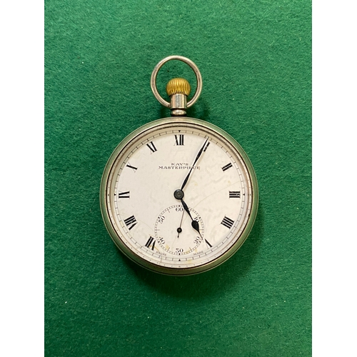 97 - 1931 Kay's Masterpiece Silver Pocket watch, working