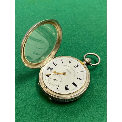 101 - 1913 Solid Silver Fusee Pocket Watch by H.Samuel, clean example - working, no key