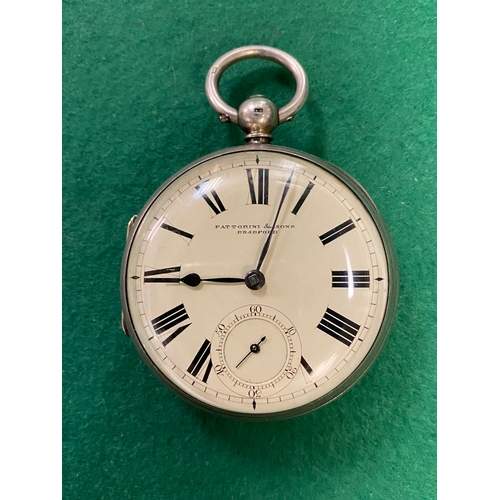 103 - Fattorini & Sons Fusee Pocket watch, 1895 Silver London - working, no key