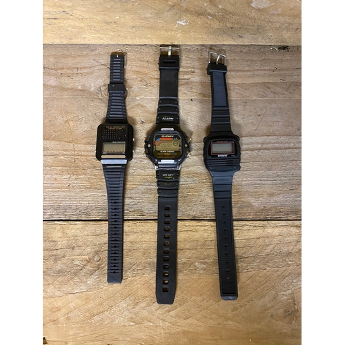 111 - Three Vintage Digital Wristwatches, untested