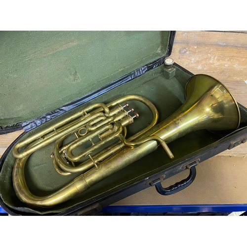 122 - Besson Westmister 3-Valve Euphonium with Case