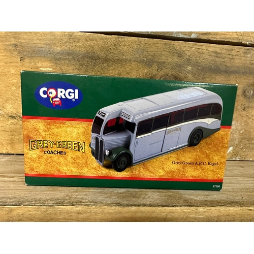 150 - Three Corgi Diecast Buses Boxed