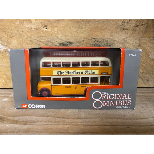 161 - Four Corgi Diecast Buses Boxed