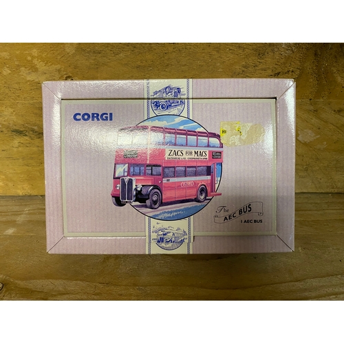 168 - Four Corgi Diecast Buses Boxed