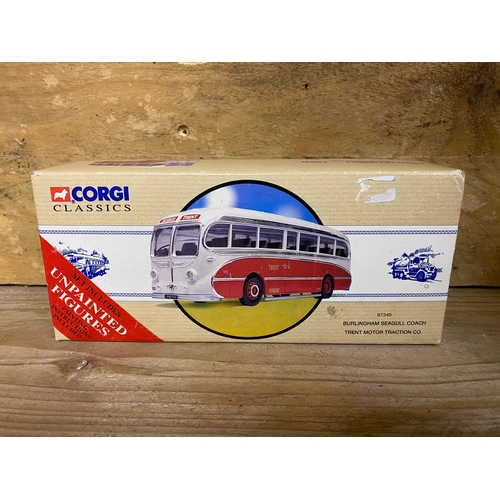 168 - Four Corgi Diecast Buses Boxed