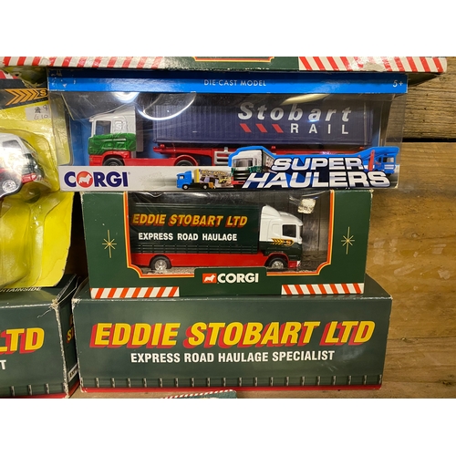 173 - Collection of Ten Corgi Diecast Eddie Stobart Vehicles including The Adventures of Steady Eddie