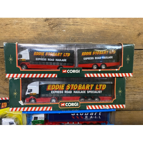 173 - Collection of Ten Corgi Diecast Eddie Stobart Vehicles including The Adventures of Steady Eddie