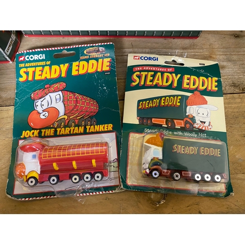 173 - Collection of Ten Corgi Diecast Eddie Stobart Vehicles including The Adventures of Steady Eddie