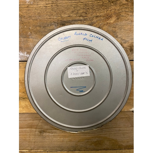 204 - 16mm Film Reel in Plastic Metal Case Labelled 'Ronald Colman in - A Double Life B/W' - untested