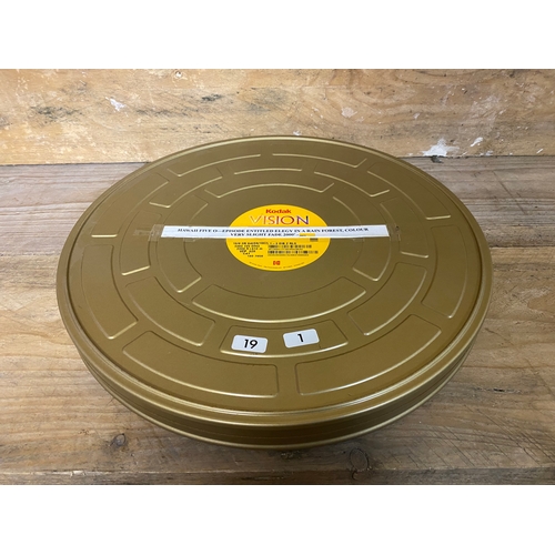 208 - 16mm Film Reel in Metal Case Labelled ' Hawaii Five O - Elegy in a Rainforest, colour some fade 2000... 