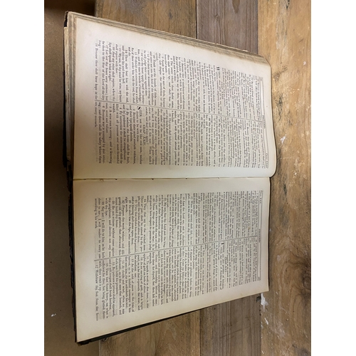 217 - Large Scale Victorian Holy Bible, Labelled 1843 John Mullin - Damaged Spine