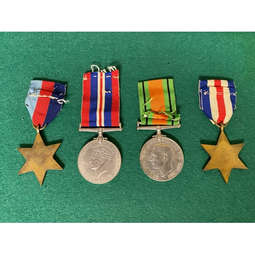 222 - Collection of Four Military Medals with Ribbons