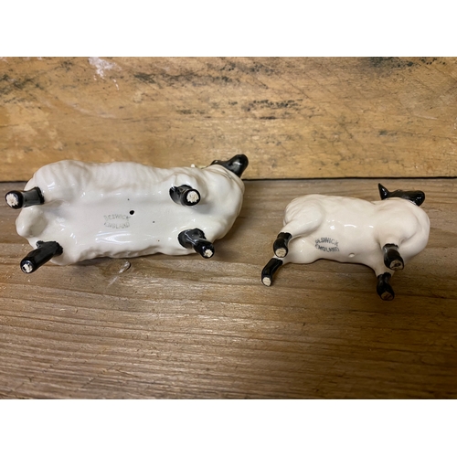 258 - Beswick Ram (AF) and Sheep Figurines