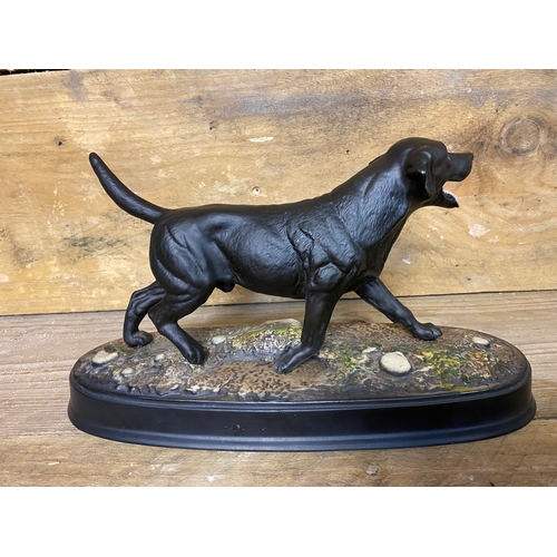 259 - Beswick Black Labrador Matt with Plinth