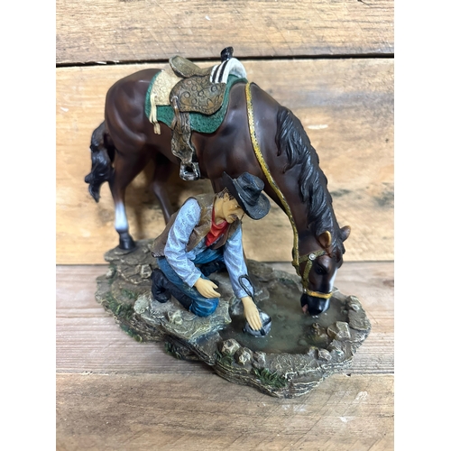 270 - Three Resin Western Figurines (AF)