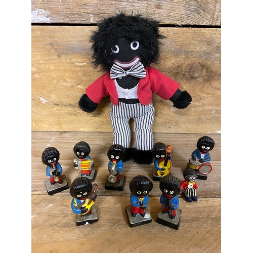 272 - Nine 1970's Robertson's Jam Mascot Band Figures (Two AF) and Plushie