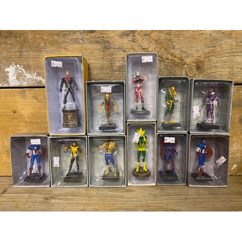 285 - Collection of 11 Boxed Mixed Metal and Resin Marvel Figures