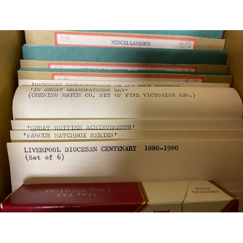 301 - Large Collection of Boxed and Labelled Matchbooks and Cigarette Boxes