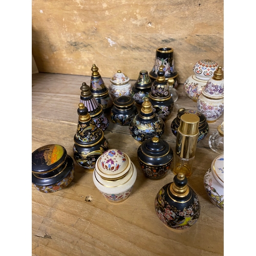 302 - Collection of Assorted Ceramic and Glass Perfume and Balm Bottles