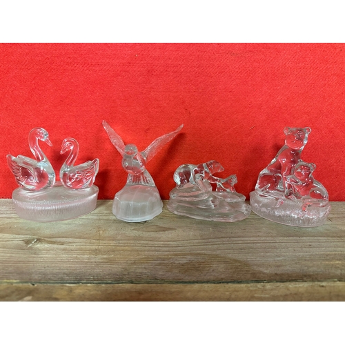 307 - Four Glass Animal Figurines