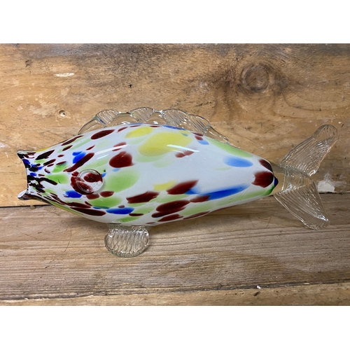 312 - Pair of Art Glass Fish