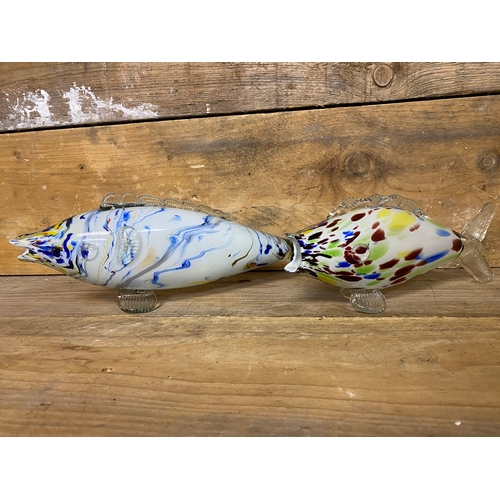 312 - Pair of Art Glass Fish