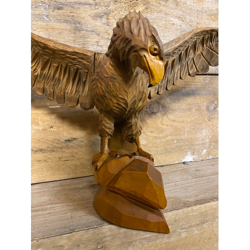 319 - Carved Wooden Eagle