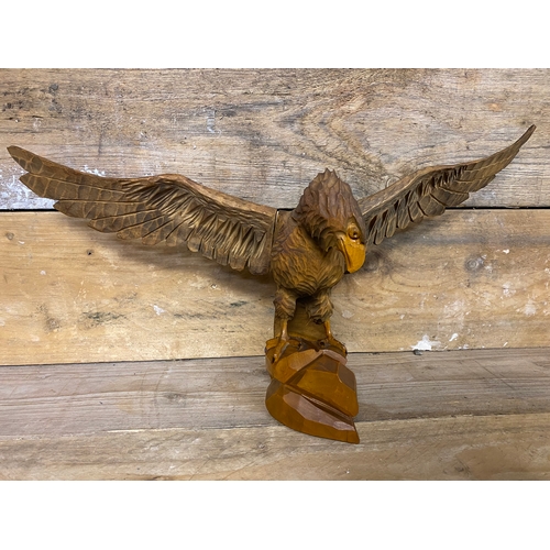 319 - Carved Wooden Eagle