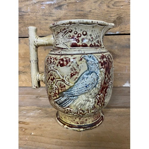 322 - Majolica Jug c.19th Century, condition issues