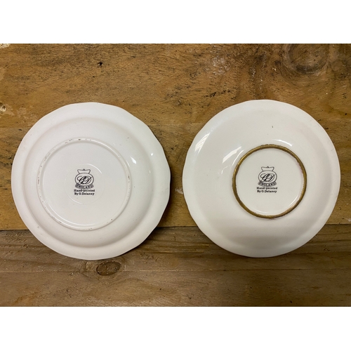 323 - Pair of Orchard Gold pattern china dishes