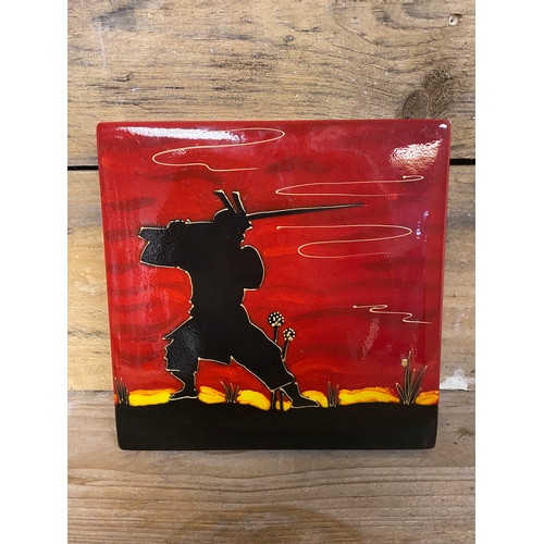 326 - Anita Harris Samurai Warrior Wall Plaque, signed