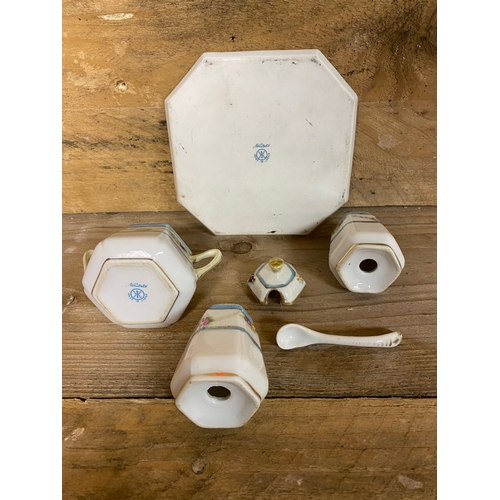 333 - Art Deco Noritake Hexagonal Cruet Set