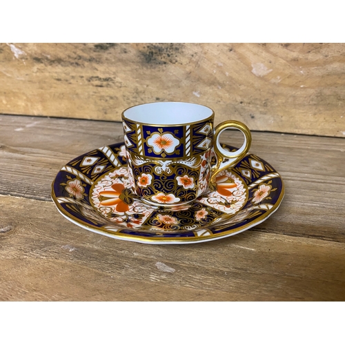 334 - Royal Crown Derby Traditional Imari Coffee Cup and Saucer, Pre 1921