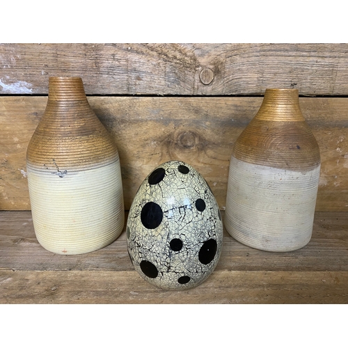 358 - Collection of Wood and Ceramic Jugs and Vases