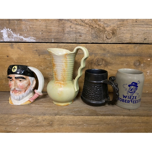 358 - Collection of Wood and Ceramic Jugs and Vases