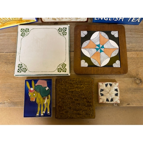 361 - Collection of 8 Decorative Ceramic Tiles