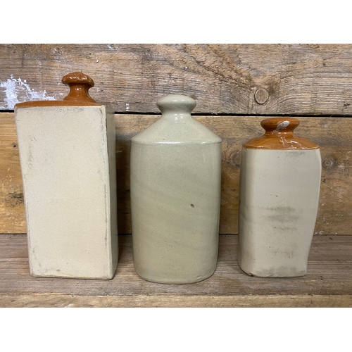 362 - Three Vintage Stoneware Hot Water Bottles