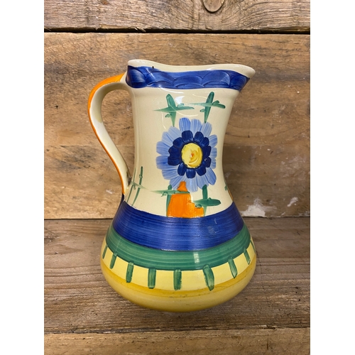 365 - Hand Painted Art Deco Ceramic Jug by Myott & Sons