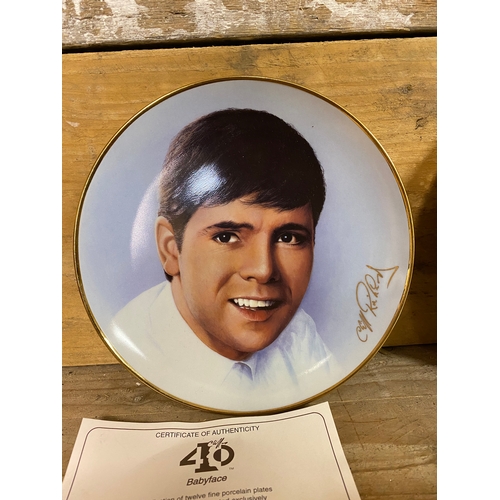 367 - Three Bombay Mint Cliff Richard Picture Plates and Bradford Exchange Marylin Monroe Plate