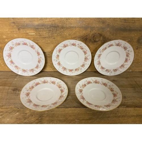 374 - Noritake Part Tea Set - 6 cups, 5 saucers, 6 side plates, milk jug and sugar bowl