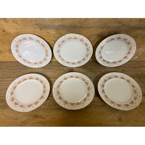 374 - Noritake Part Tea Set - 6 cups, 5 saucers, 6 side plates, milk jug and sugar bowl