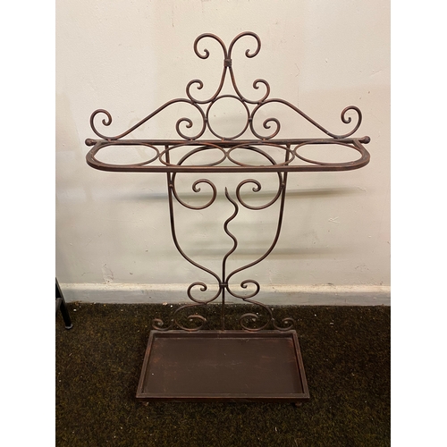 393 - Modern Metal Umbrella Stand and Pot Stand