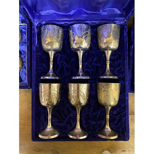 398 - Collection of Boxed Silver Plate Drinkware