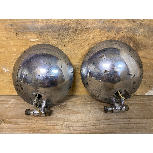 407 - Pair of 1980's Hella Halogen Spotlights, German