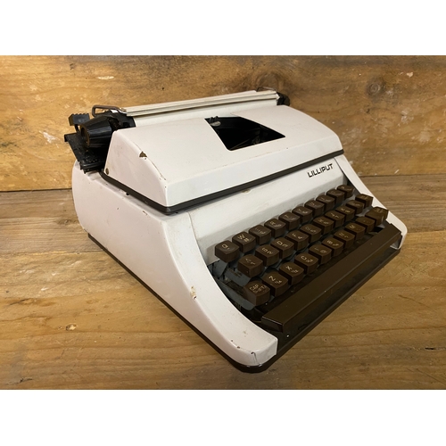 408 - White Lilliput Junior Typewriter, 1970's